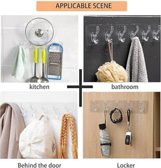 Transparent Silicon Hangor 6 Hooks (Pack of 3)